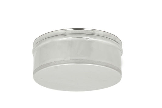 Tappo cieco per tubo Acciaio Inox canna fumaria stufa caminetto barbecue