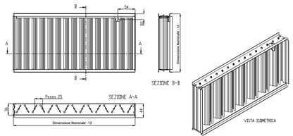 disegno tecnico serranda per plenum 