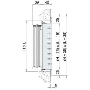 disegno tecnico griglia di mandata