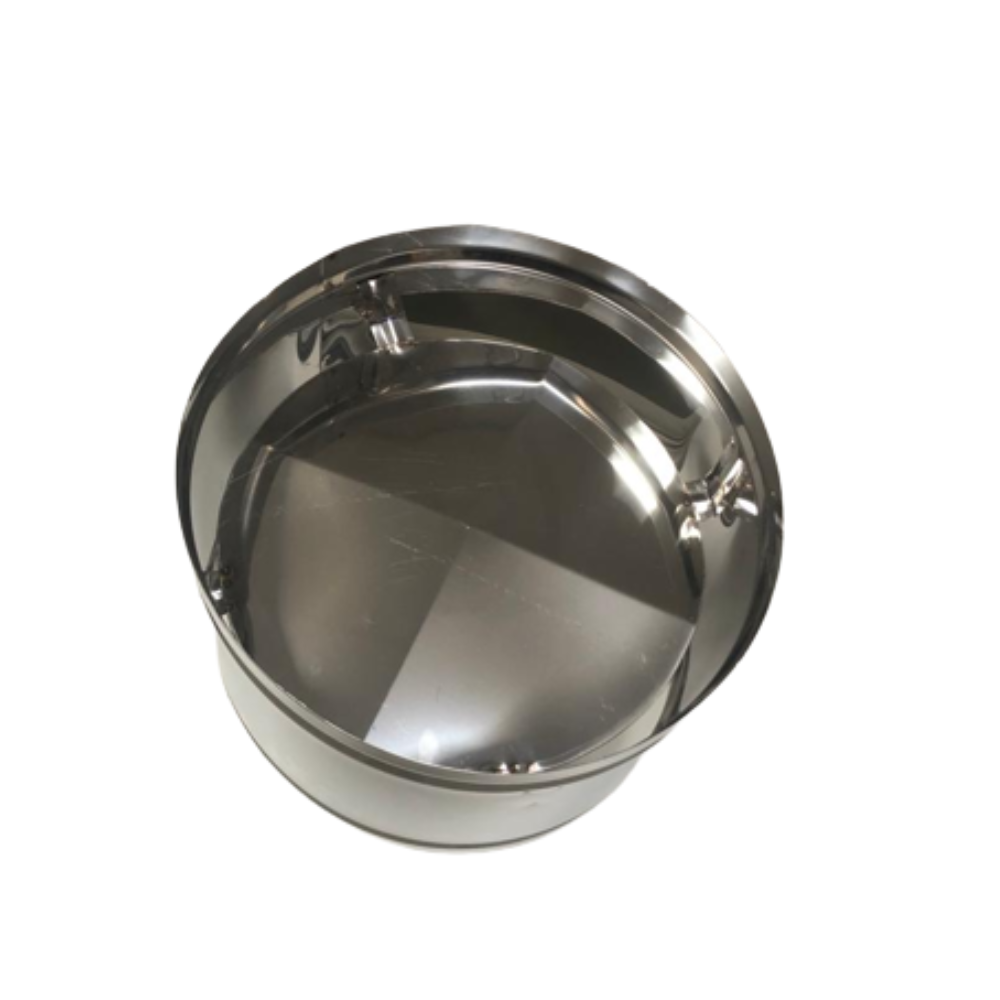Comignolo Antivento camino per canna fumaria attacco circolare inox